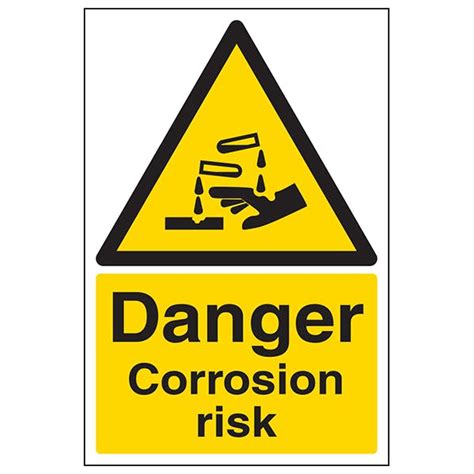 Danger Corrosion Risk - Portrait | Safety Signs 4 Less