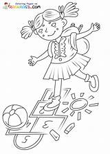 Hopscotch Coloring Pages sketch template