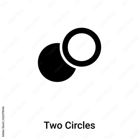 Two Circles icon vector isolated on white background, logo concept of ...