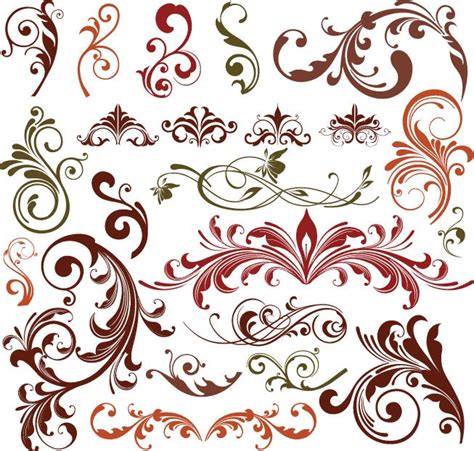 Floral Design Elements Vector Set | Free Vector Graphics | All Free Web Resources for Designer ...