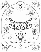 Taurus Coloring Pages Free Printable Zodiac Fun sketch template