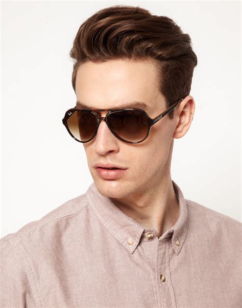 Ray-Ban Aviator Sunglasses in Brown for Men - Lyst