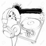 Dj Turntable Coloring Pages sketch template
