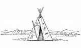 Tepee coloring Page  ColouringPages sketch template