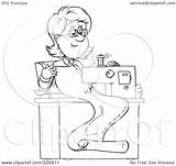 Royalty Free RF Clipart Illustration Of A Coloring Page Outline  sketch template