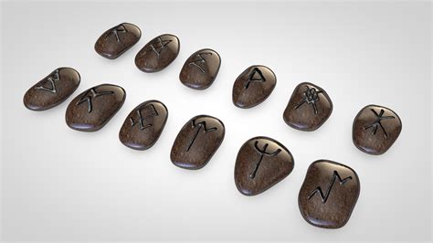 rune stones 3d c4d