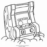 Arcade Coloring Page sketch template
