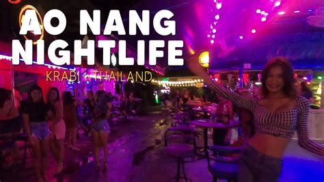AO NANG, Krabi Nightlife - Bars, Street Food and Shopping - YouTube