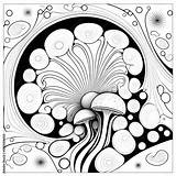 Discover The Magic Of Coloring Explore Psychedelic Shroom And Mushroom  sketch template