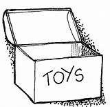 Toy Box Clip Art Black And White Sketch Coloring Page  Boxes sketch template