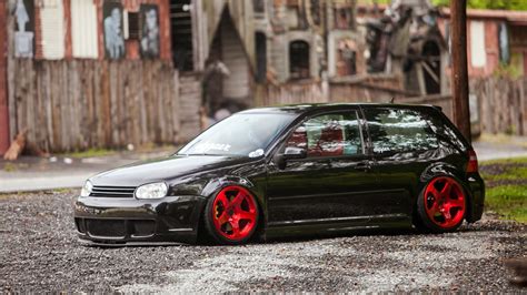 Black 3-door hatchback, car, Volkswagen Golf Mk4 HD wallpaper ...