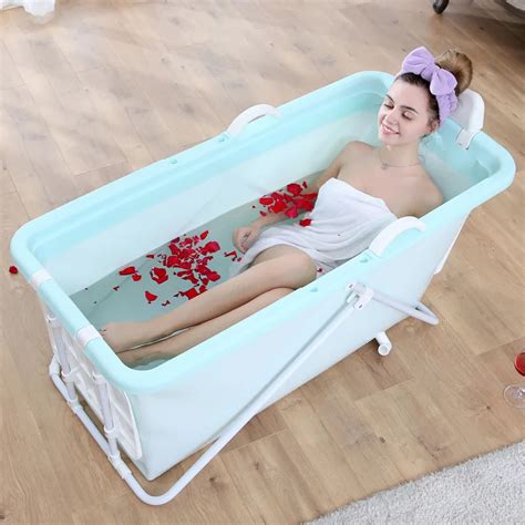 Adult Folding Bathtub Household Bathtub Sitting Oversized Bathtub Plastic Thicken Bathtub-in ...