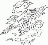 Speeding spaceship coloring page  coloringcom sketch template
