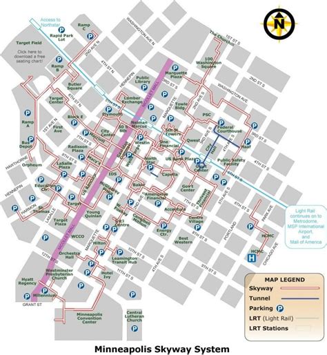 Minneapolis Skyway Map Printable - Printable Maps