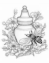 Amazing Honey Bee Coloring Book For Adults  250 Pages sketch template