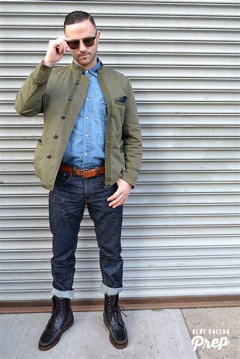 ARMY GREEN + DENIM – BlueCollarPrep | Versatile Menswear Style Blogger