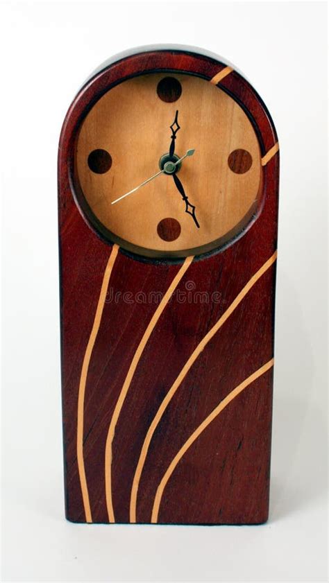 Wood Clock stock image. Image of alarm, white, ticker - 7475017