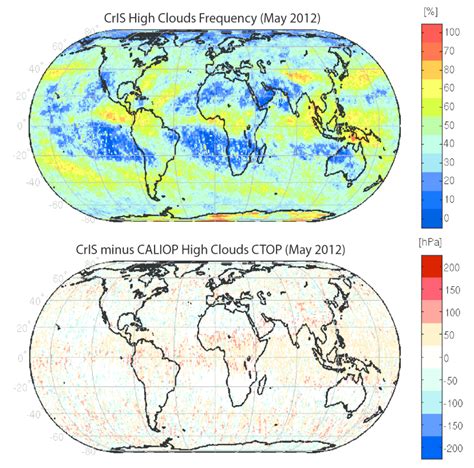 A month (May 2012) of DR cloud top pressure retrievals of high clouds... | Download Scientific ...