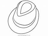 Fancy Hat Coloring Page For Kids  Free Hats Printable Pages sketch template