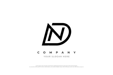 Premium Vector | Letter dn logo design vector template