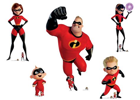The Incredibles Family Official Disney Cardboard Cutout / Standee Set | Fruugo US