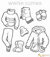 Winter Clothes Coloring Pages Printable sketch template