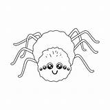 Cute Spider Coloring Page sketch template
