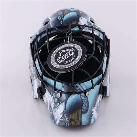 Philipp Grubauer Signed Kraken Full-Size Goalie Mask (Fanatics ...