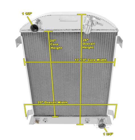 1932 Ford Model 18 Aluminum Radiator - Instant Radiator