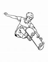 Skateboarder Isolated Coloring Page For Kids 11416899 Vector Art At  sketch template