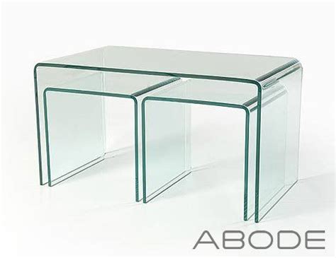 Clear Glass Nest Coffee Table in 2023 | White glass coffee table, All ...
