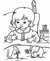 Sick Child Coloring Page Pages sketch template