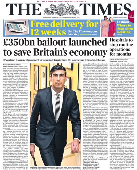 Newspaper headlines: £350bn 'war chest' to save UK economy | Newspaper headlines, Economy, Headlines