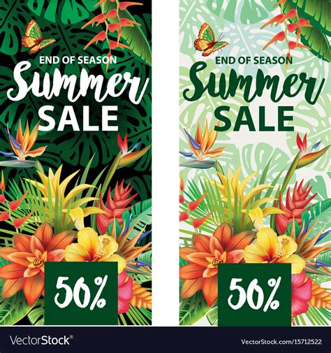 Summer sale banners design Royalty Free Vector Image