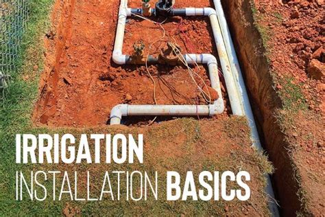 Irrigation installation basics - Irrigation & Lighting