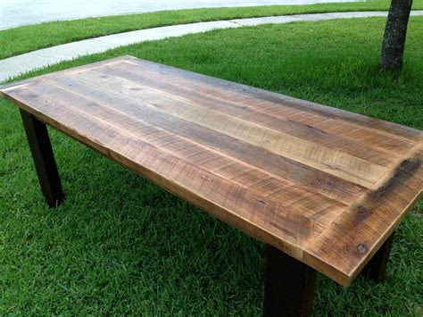 Custom Reclaimed Oak Dining Table by Fama Creations, LLC | CustomMade.com