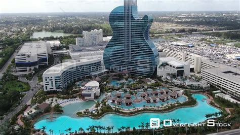 OverflightStock™ | Drone Video of Seminole Hard Rock Casino Hollywood Florida Aerial Stock Footage