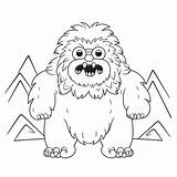 Yeti coloring Page – Coloring Corner sketch template