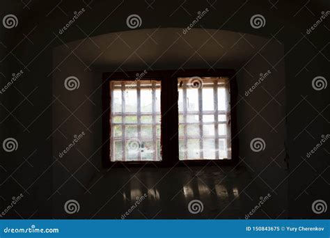 Window in the prison cell stock image. Image of inside - 150843675