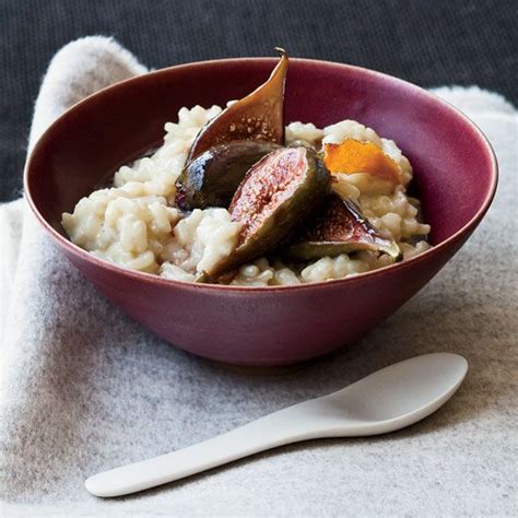 Soy Milk-Arborio Rice Pudding with Poached Figs Recipe - Joe Bastianich