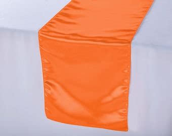 Orange Satin Table Runner - Etsy