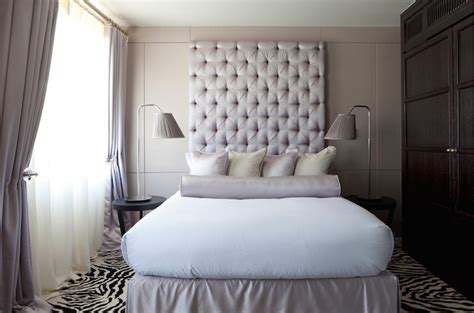 Tall Tufted Headboards - Modern - Bedroom - Purple Design