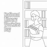 National Library Workers Day Image coloring Page  Download Print Or sketch template
