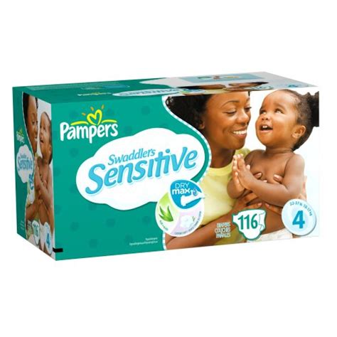 Pampers Swaddlers Sensitive Size 4 Economy Plus Pack, 116 Count