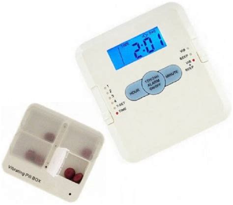 Four Alarm Pill Organizer with Pill Compartments