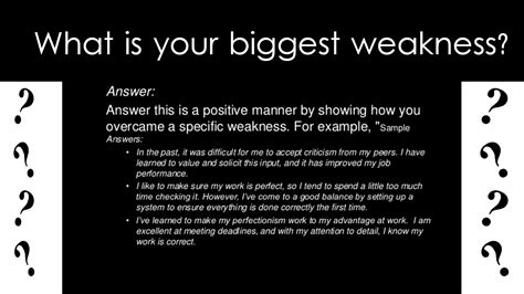 How to Answer "What is your Biggest Weakness". ‪#‎interview‬ ‪#‎questions‬ ‪#‎seekcareerz ...