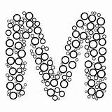 Alphabet Letter m With Dot Style For coloring Book 11802240 Vector Art  sketch template