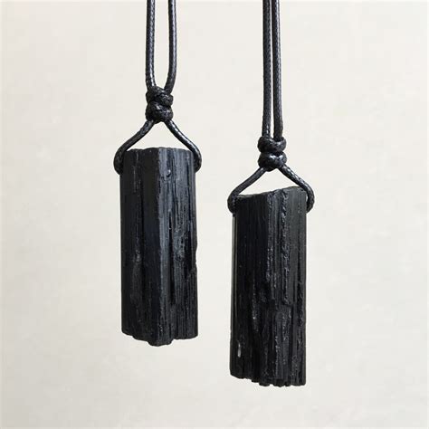 Black Tourmaline Crystal necklace /Root Chakra pendant best | Etsy