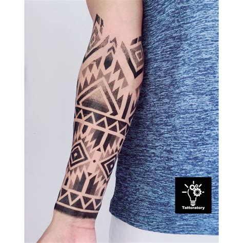 Polynesian Tattoo, Dotwork Tattoo for Forearm, Half Sleeve Tattoo ...