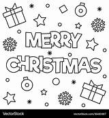Merry christmas coloring Page Royalty Free Vector Image sketch template